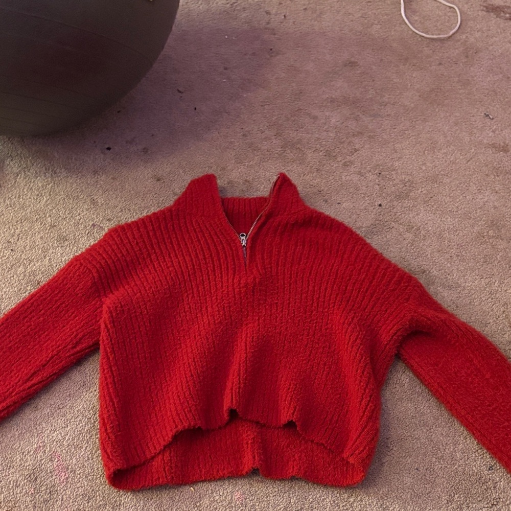 Art Class Vibrant Red Women's Turtleneck Sweater